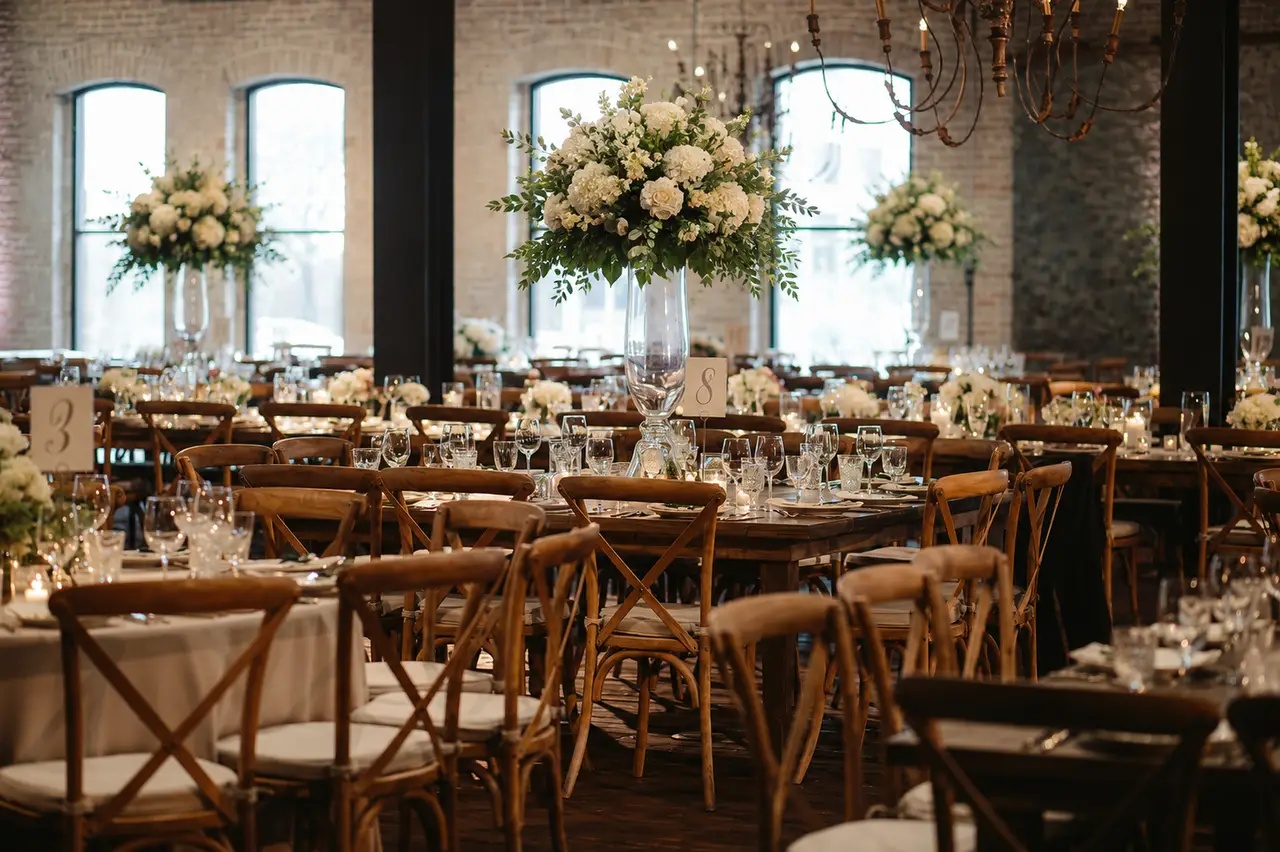 Brazos Hall rustic wedding reception