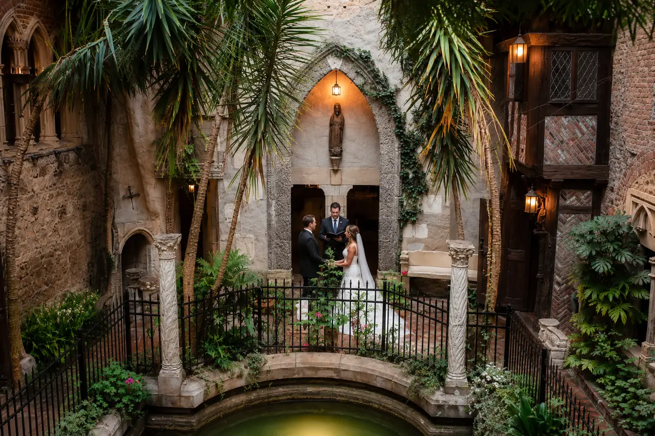 Hammond Castle Museum elopement ceremony