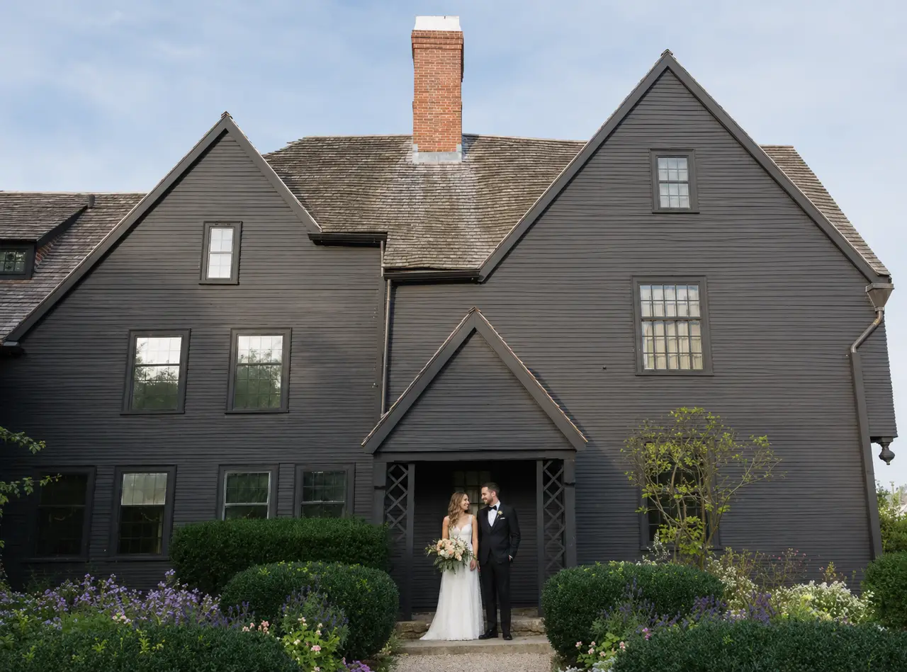 House of the Seven Gables bridal portrait