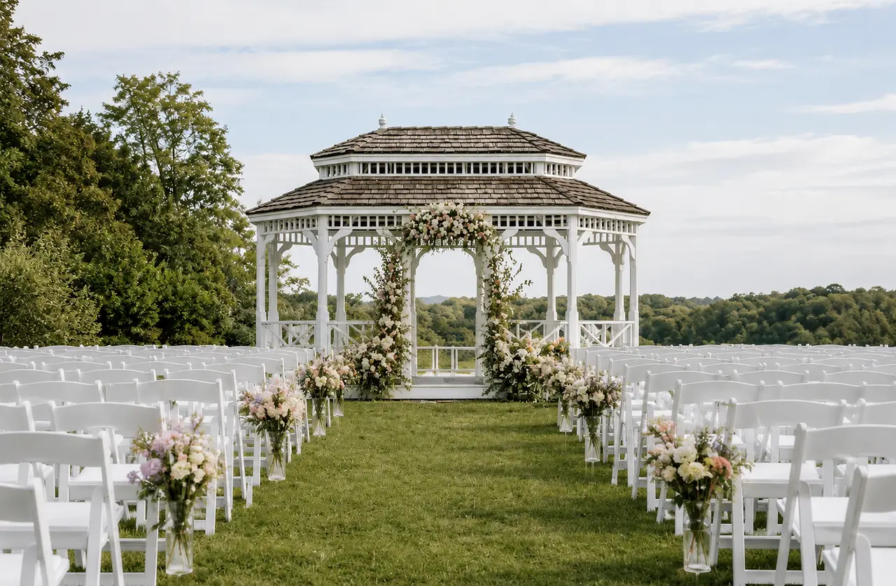 Salem Cross Inn garden ceremony