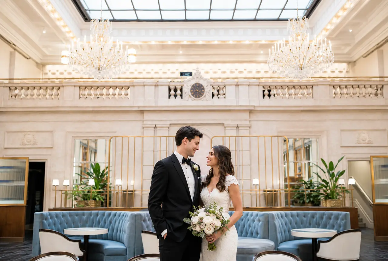 The Langham, Boston bridal portrait