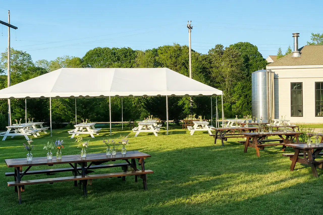 Hog Island Beer Co. picnic style reception
