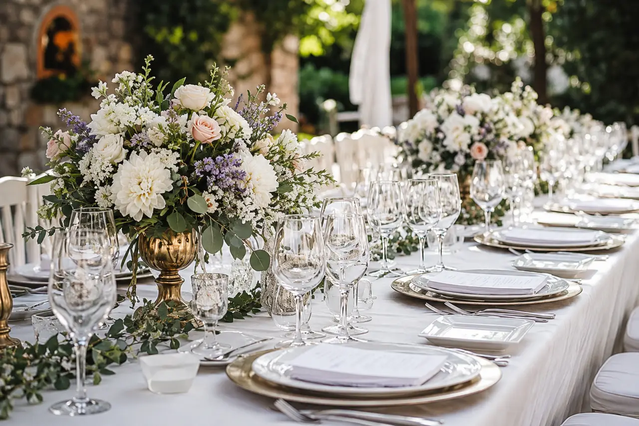 The Charm on Main tablescape