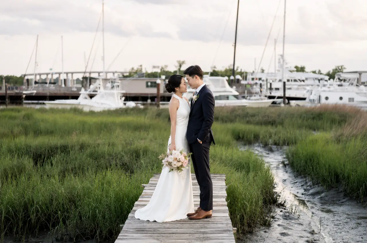 Charleston Yacht Club bride groom
