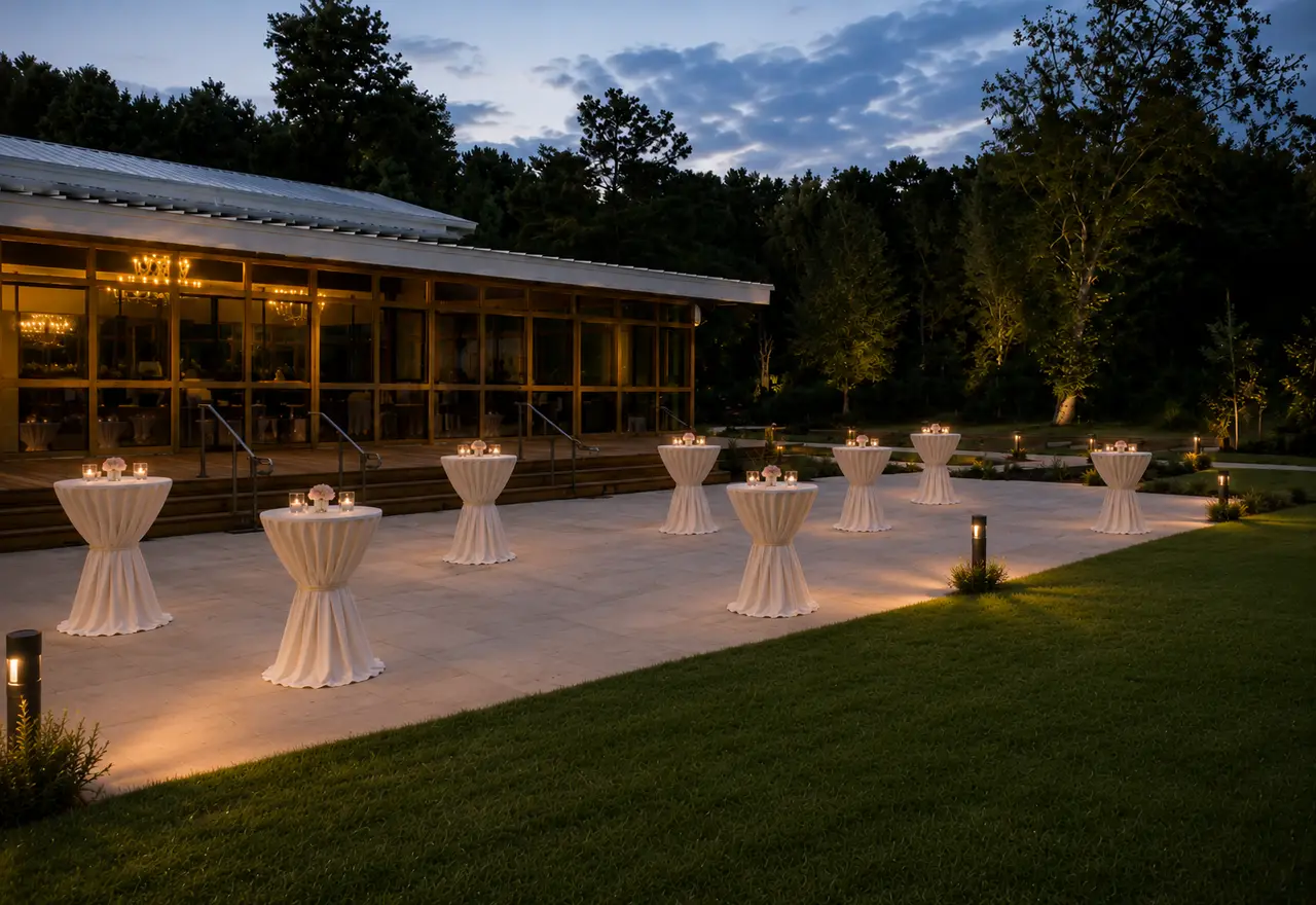 Founders Hall courtyard cocktail reception