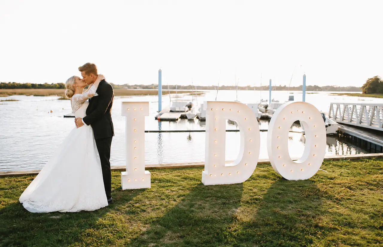 Swain Boating Center couples kiss