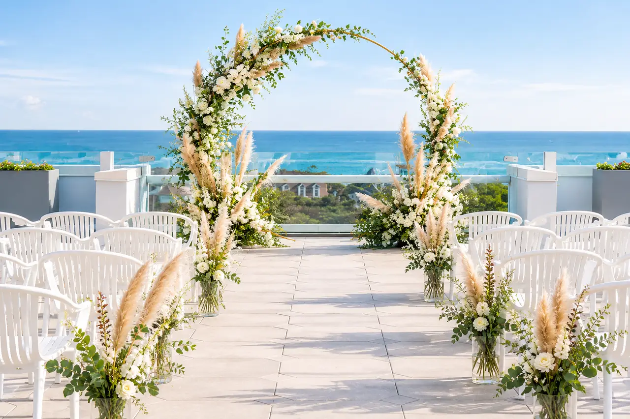 Wild Dunes Resort beachside ceremony
