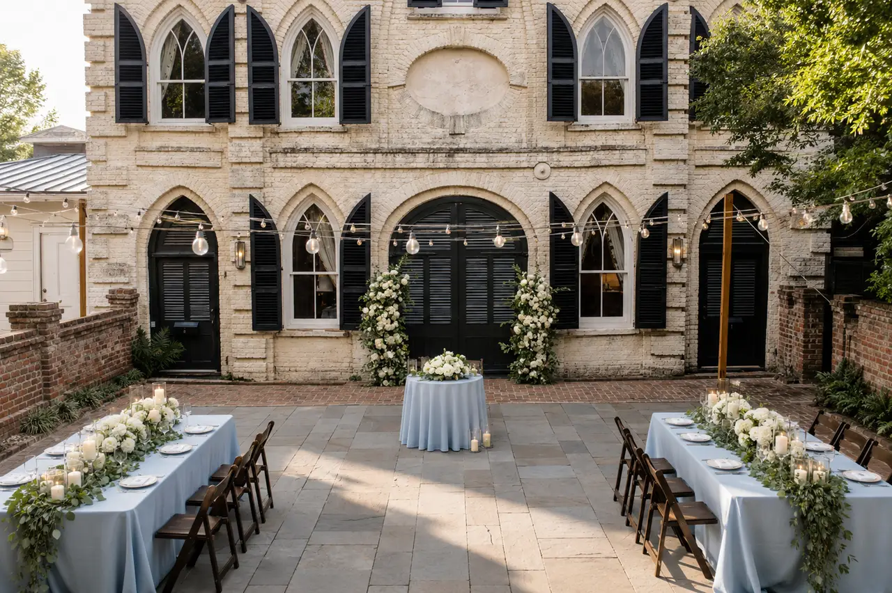 The William Aiken House courtyard reception