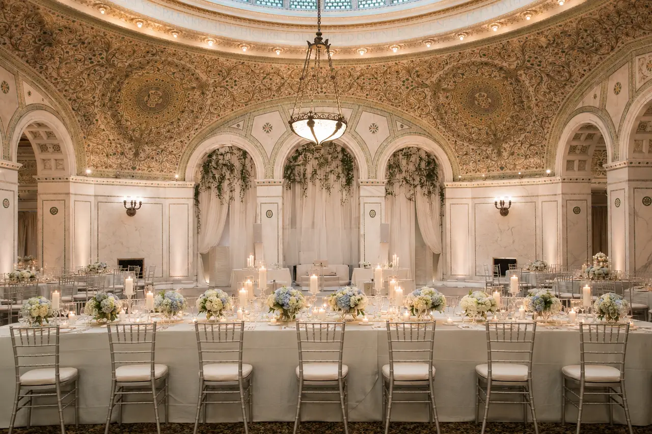 Chicago Cultural Center elegant wedding reception