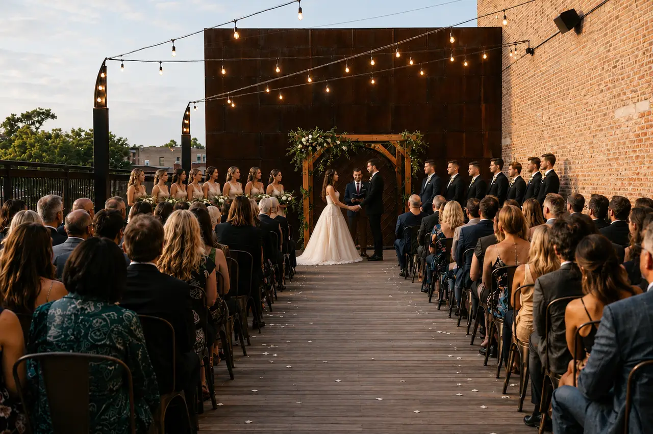 The Haight chicago rooftop ceremony