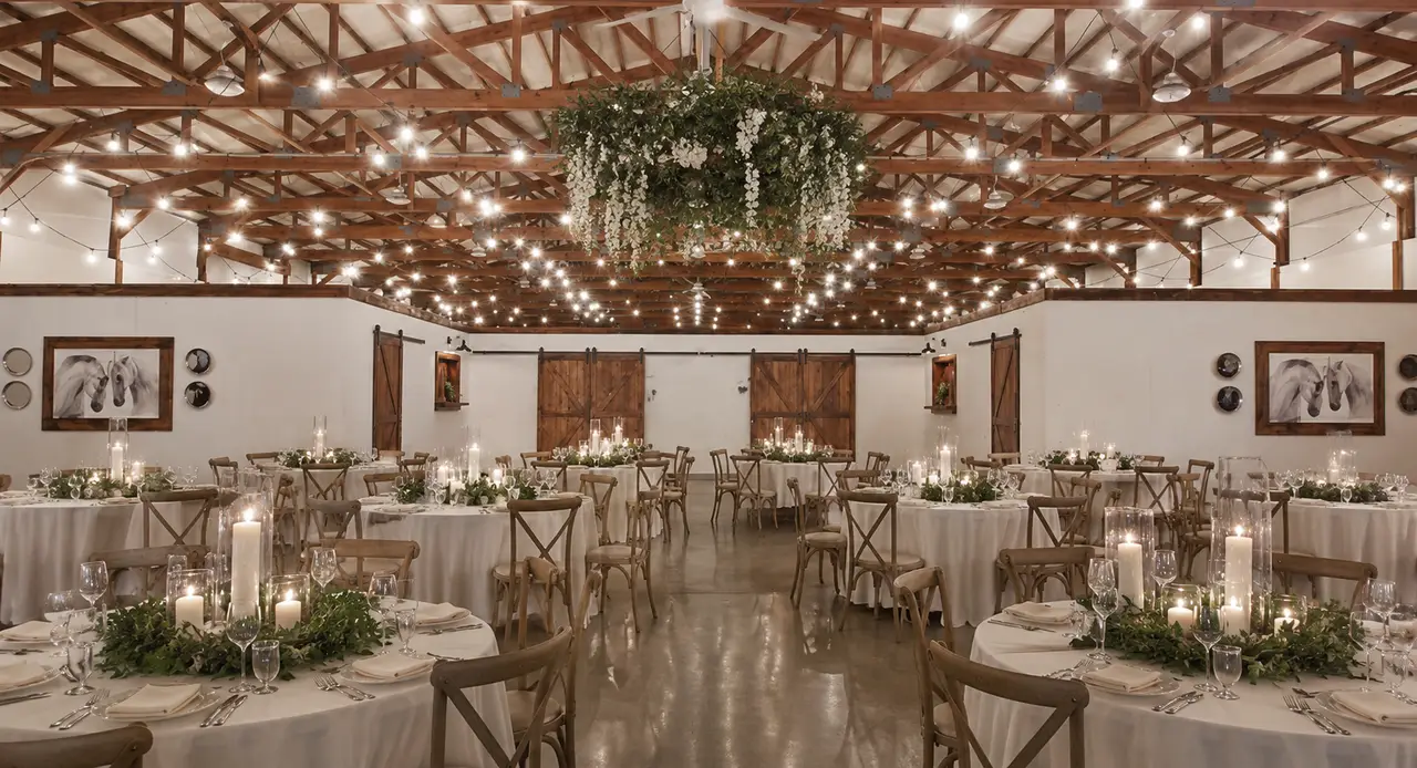 The Venue at Millburn Stables rustic reception