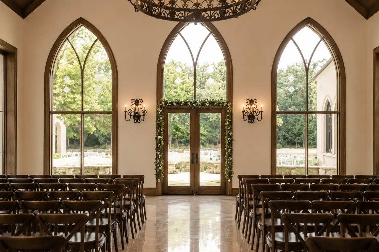 Adriana Estates indoor ceremony