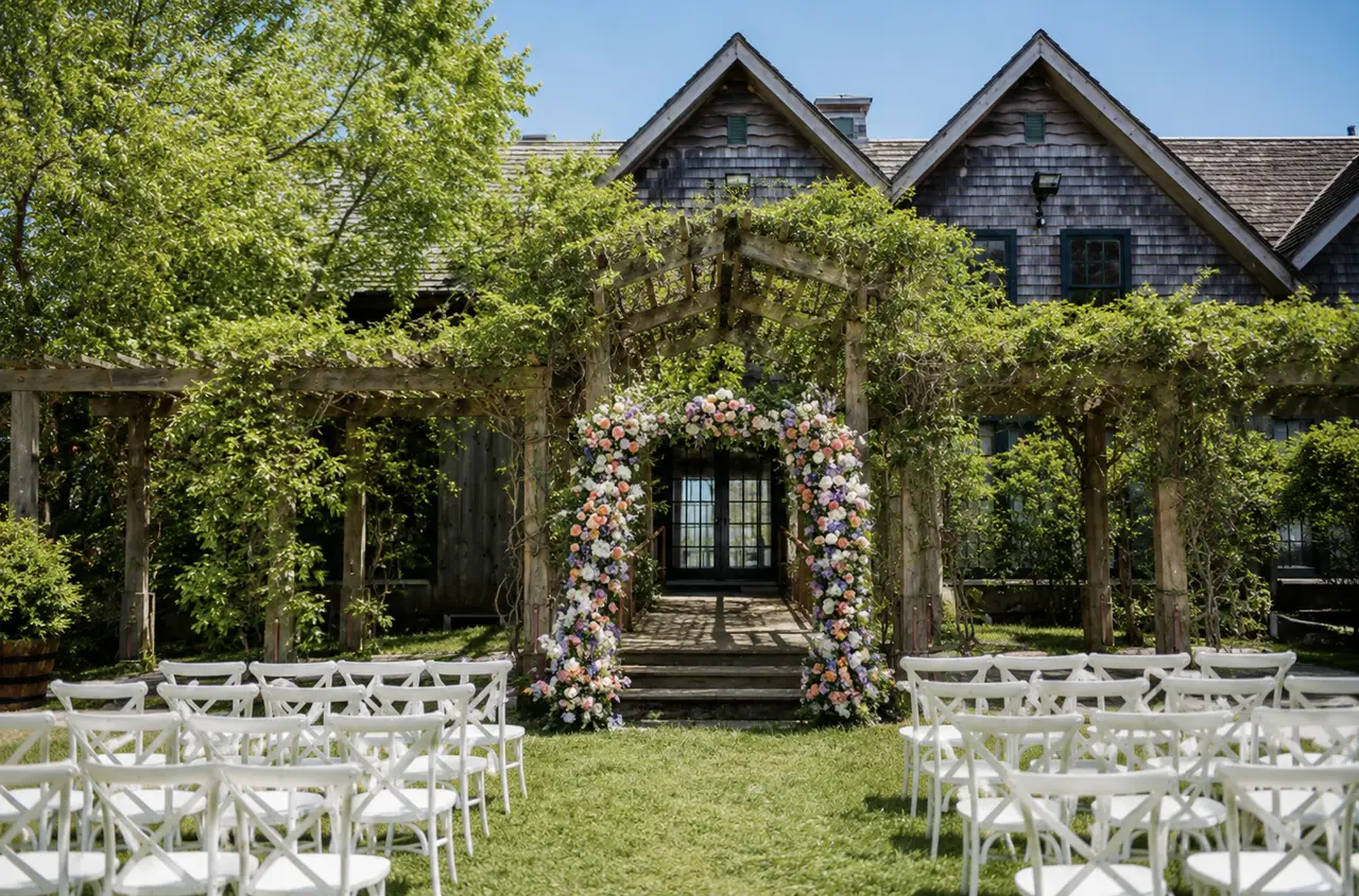 Jedediah Hawkins Inn garden ceremony