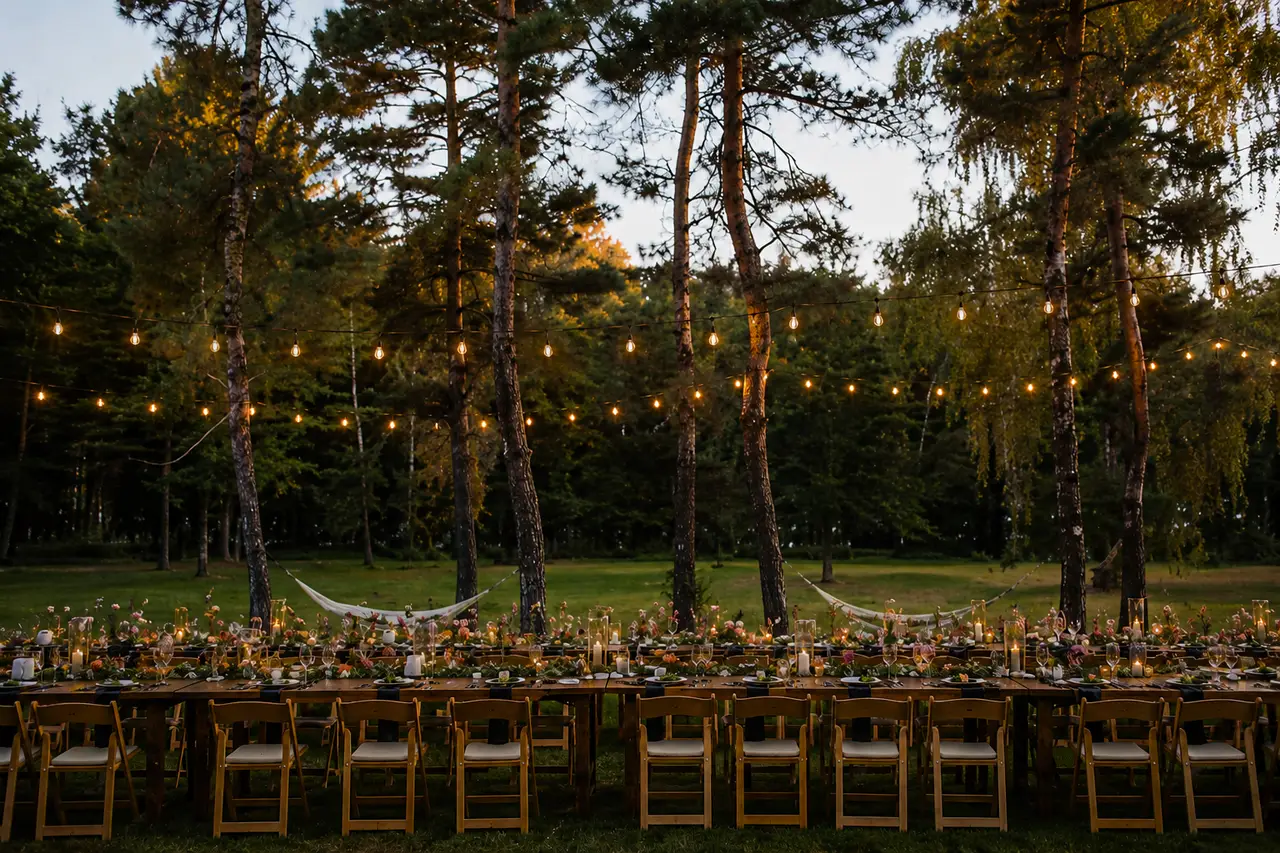 Woodhouse Lodge rustic reception