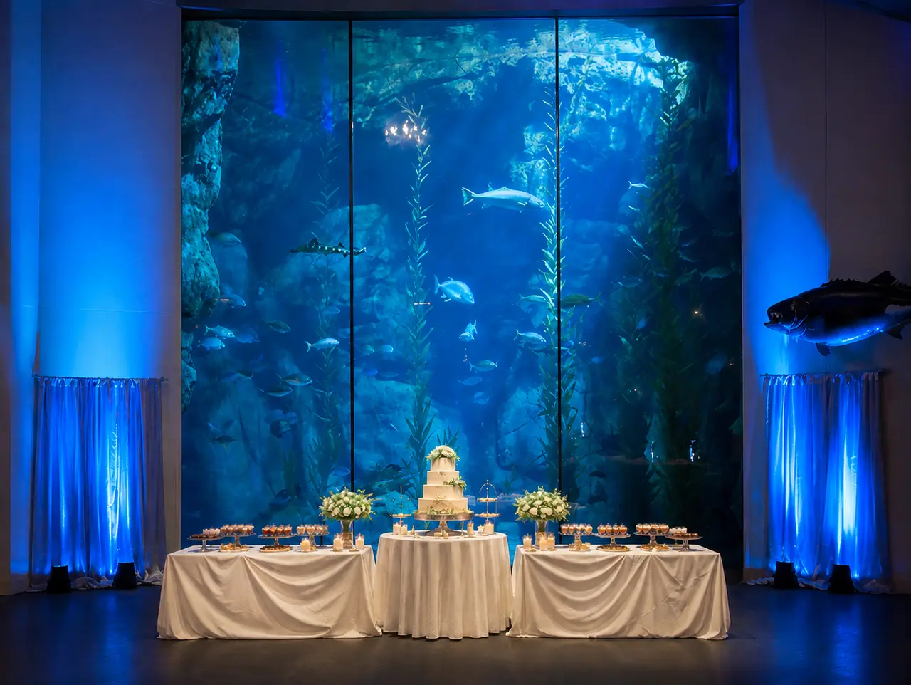 Aquarium of the Pacific wedding reception