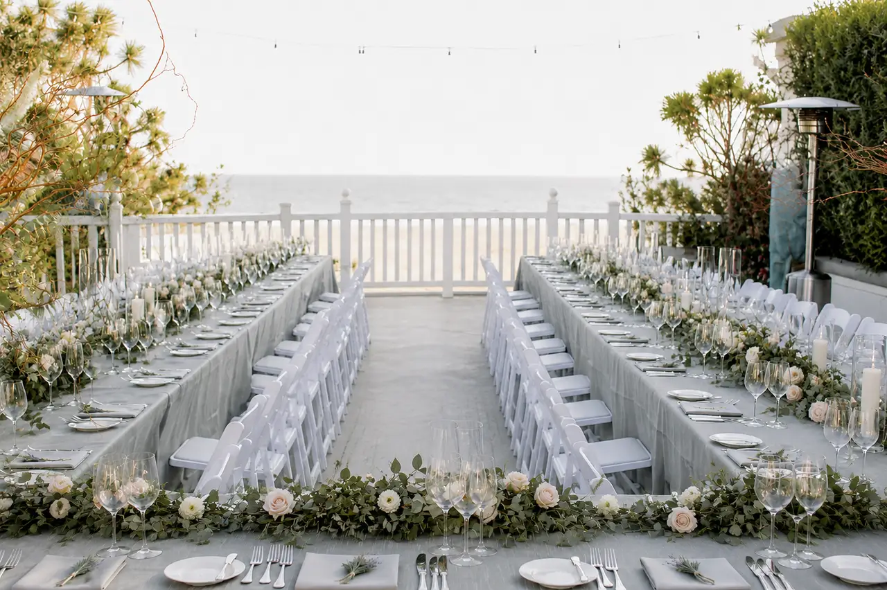 Shutters on the Beach courtyard reception