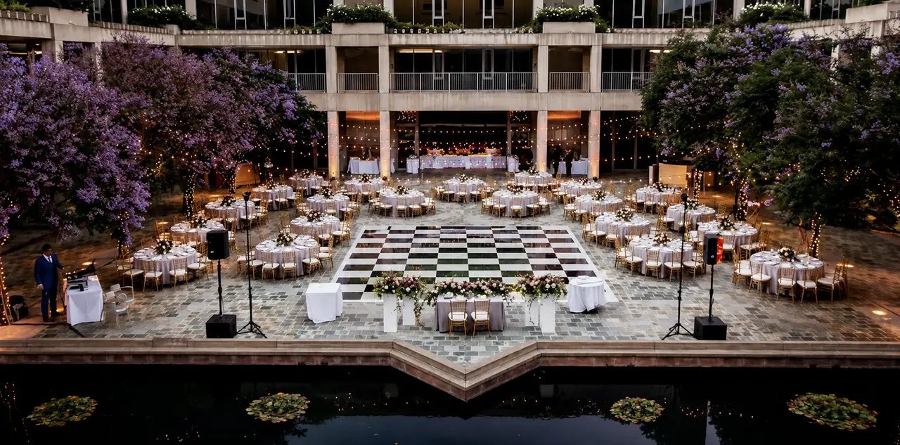 Skirball Cultural Center courtyard reception