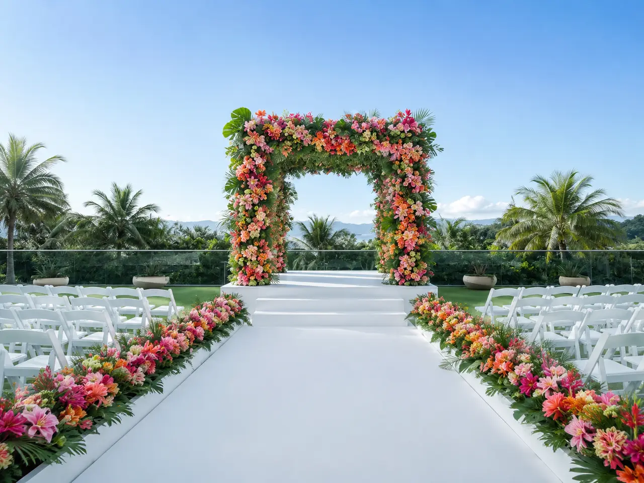 1 Hotel South Beach tropical decor ceremony