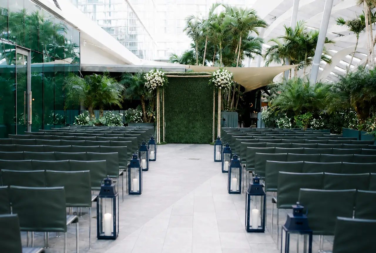 EAST Miami hotel courtyard ceremony