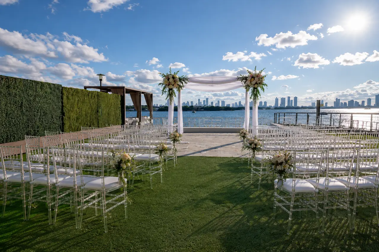 Mondrian South Beach waterside wedding ceremony