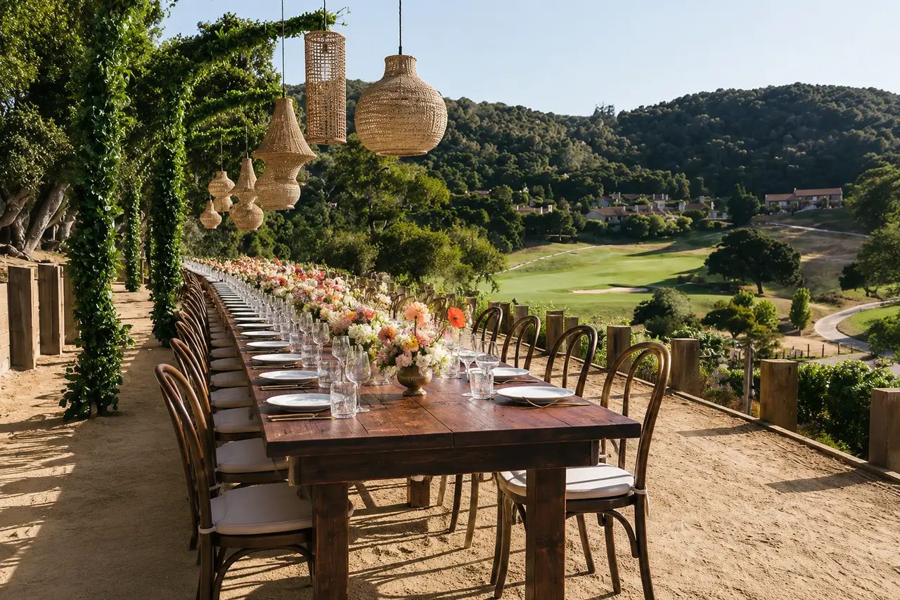 Carmel Valley Ranch courtyard reception