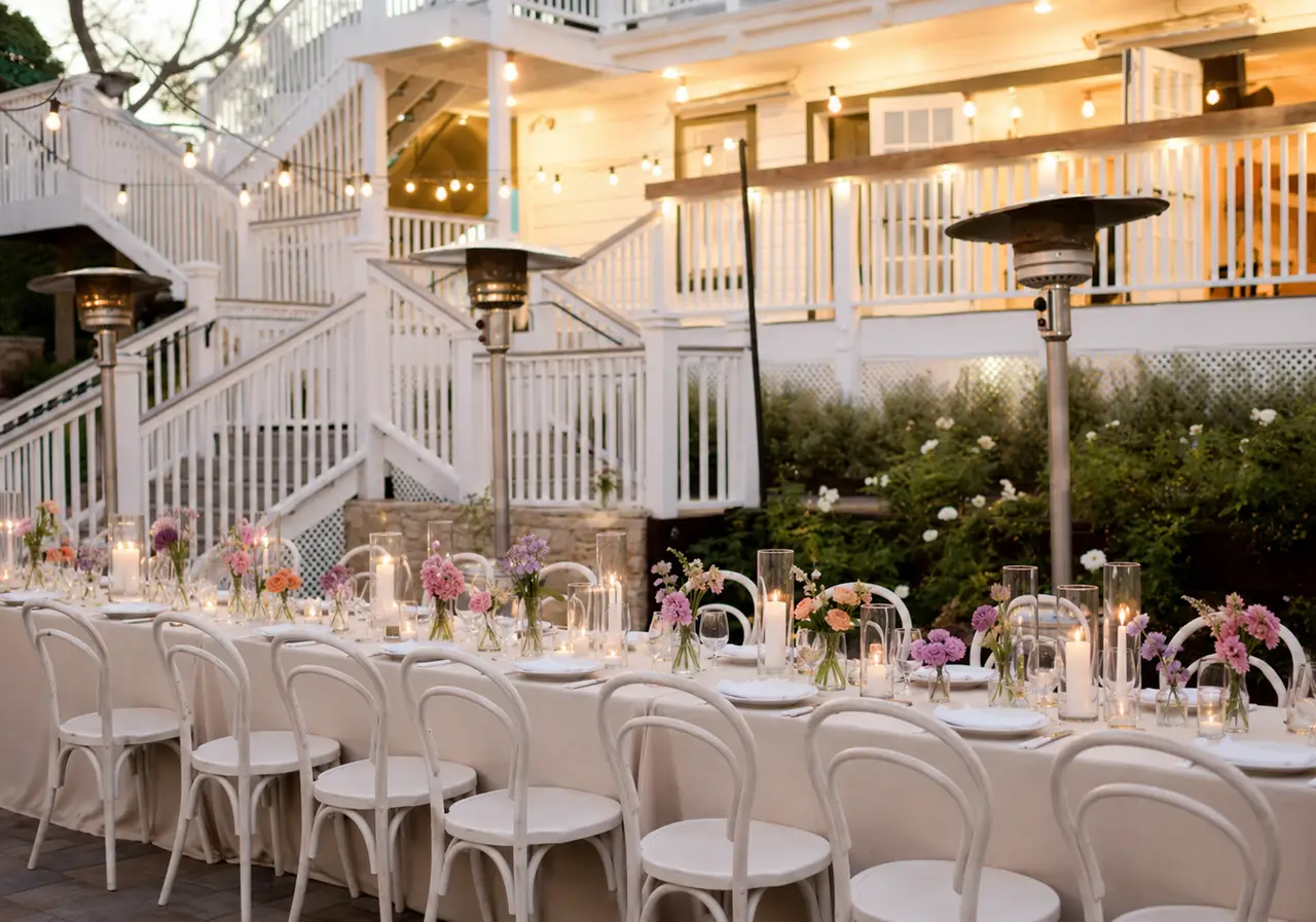 The Perry House courtyard reception