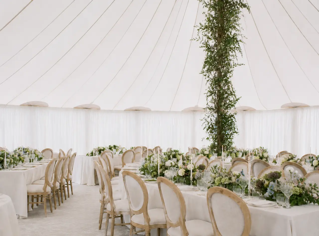 The Santa Lucia Preserve tented wedding reception