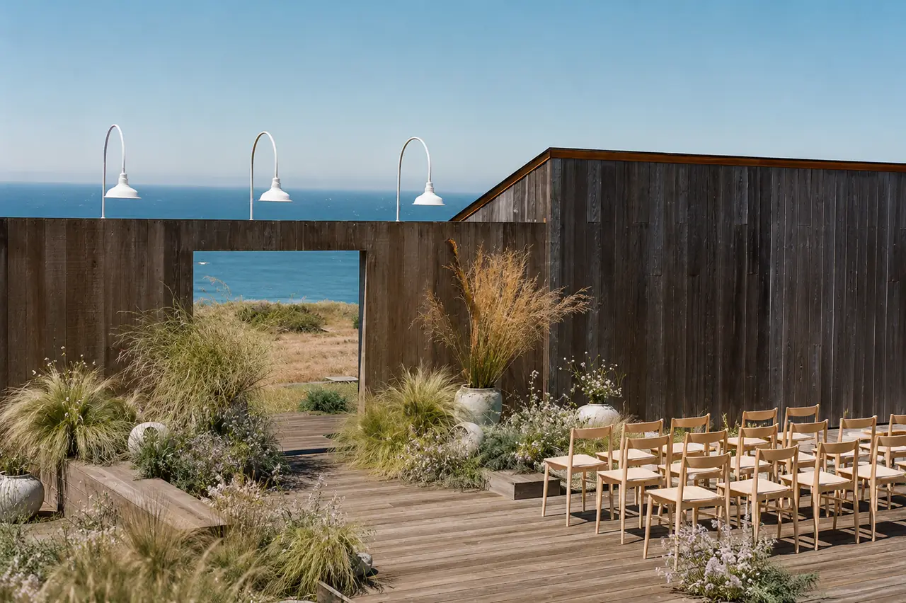 The Sea Ranch Lodge garden seaside ceremony