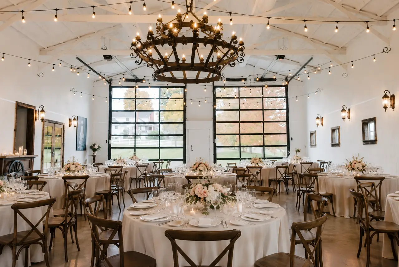 Magnolia Farm modern barn reception