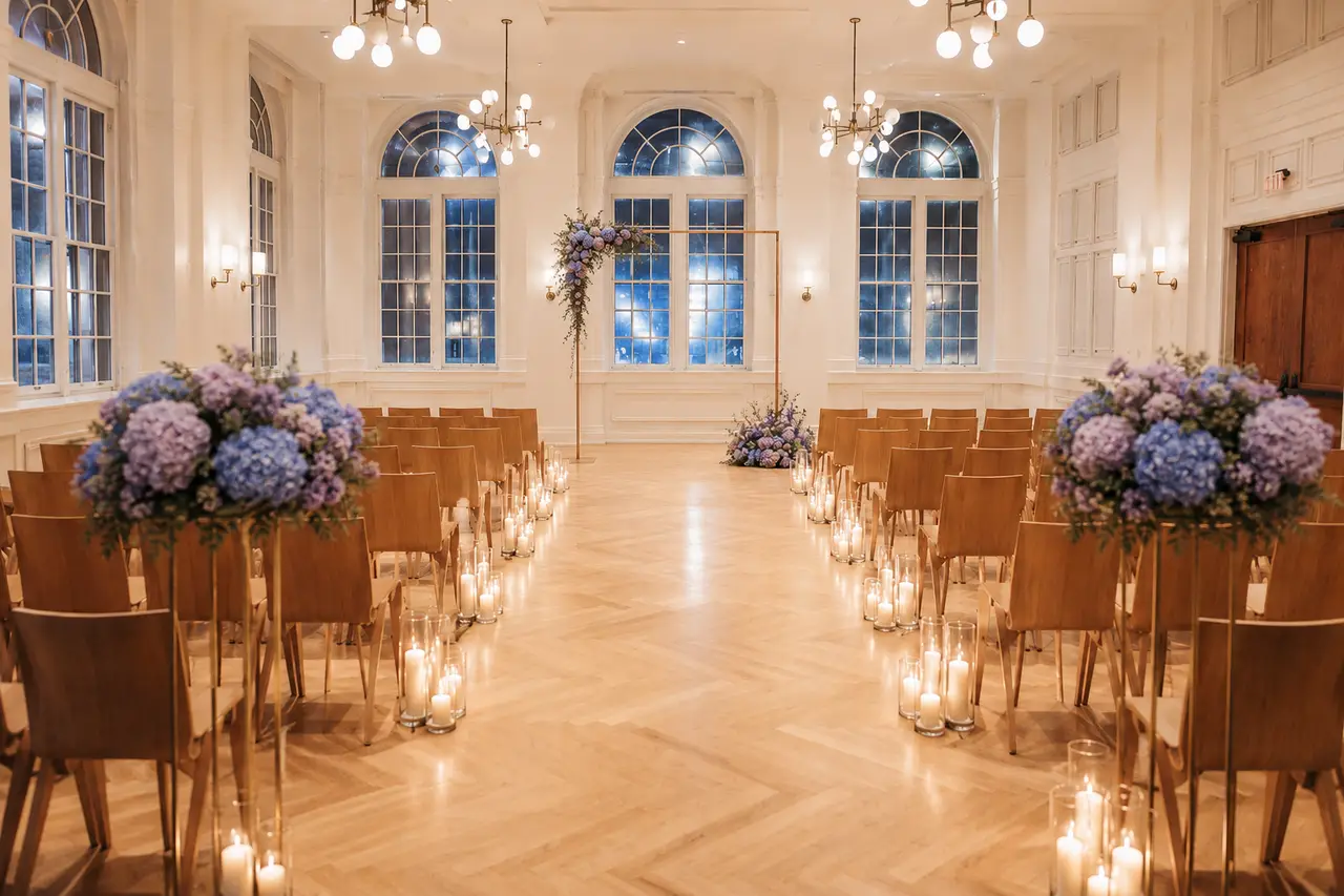 Noelle Hotel indoor ceremony candlelit