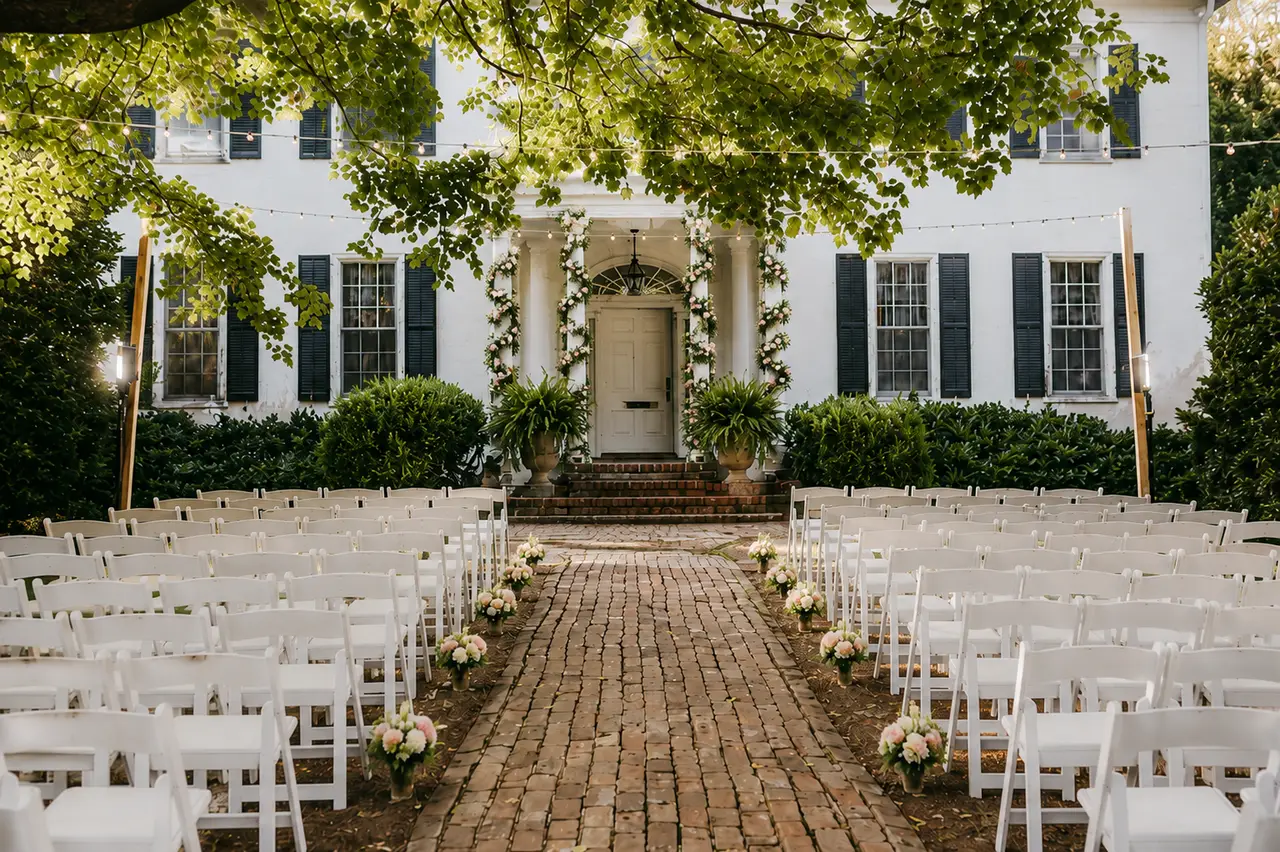 Spring Haven Mansion garden ceremony