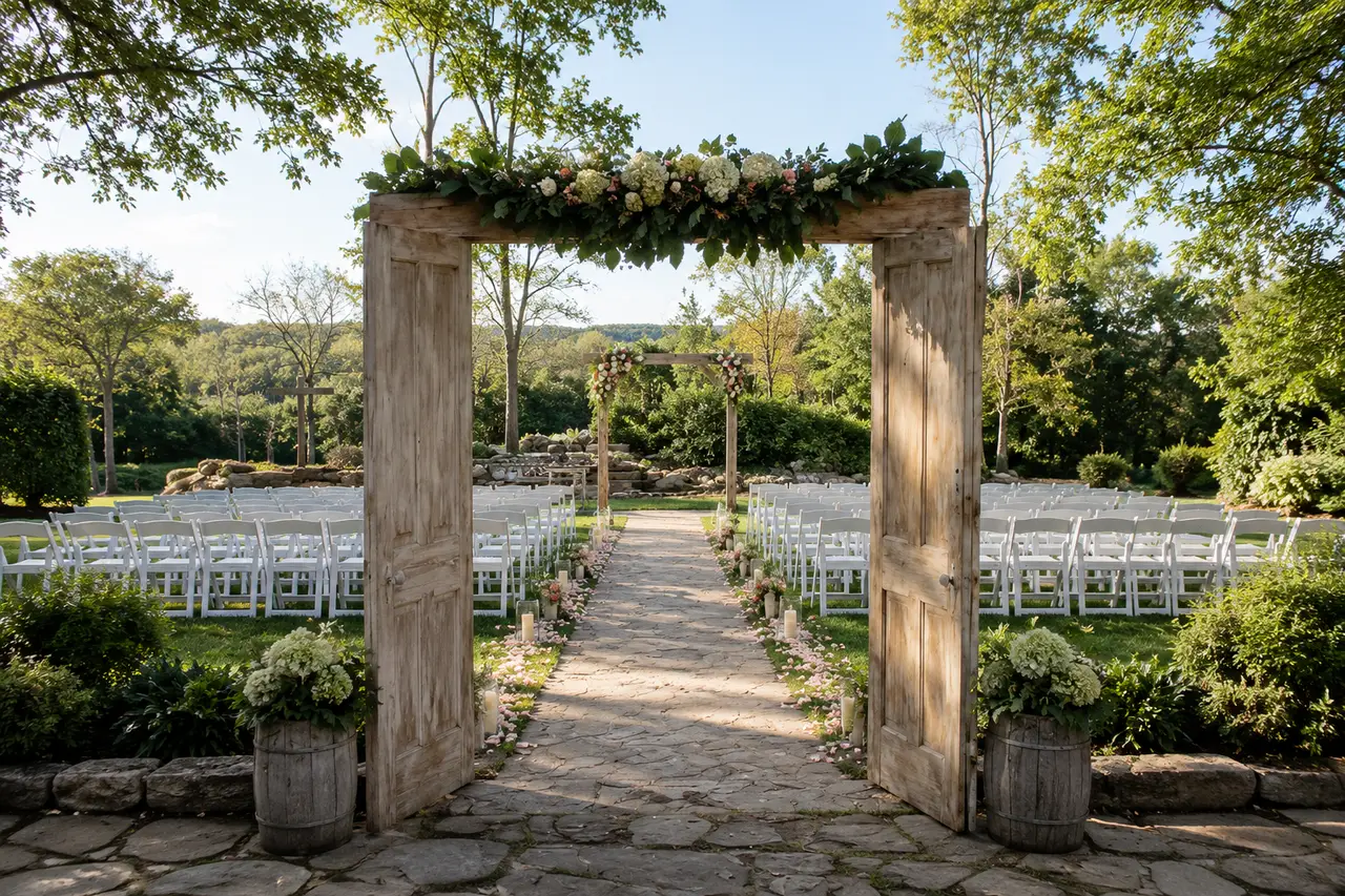 Stone Gate Farm rustic ceremony