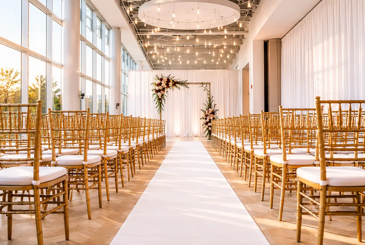The Noah Liff Opera Center indoor ceremony