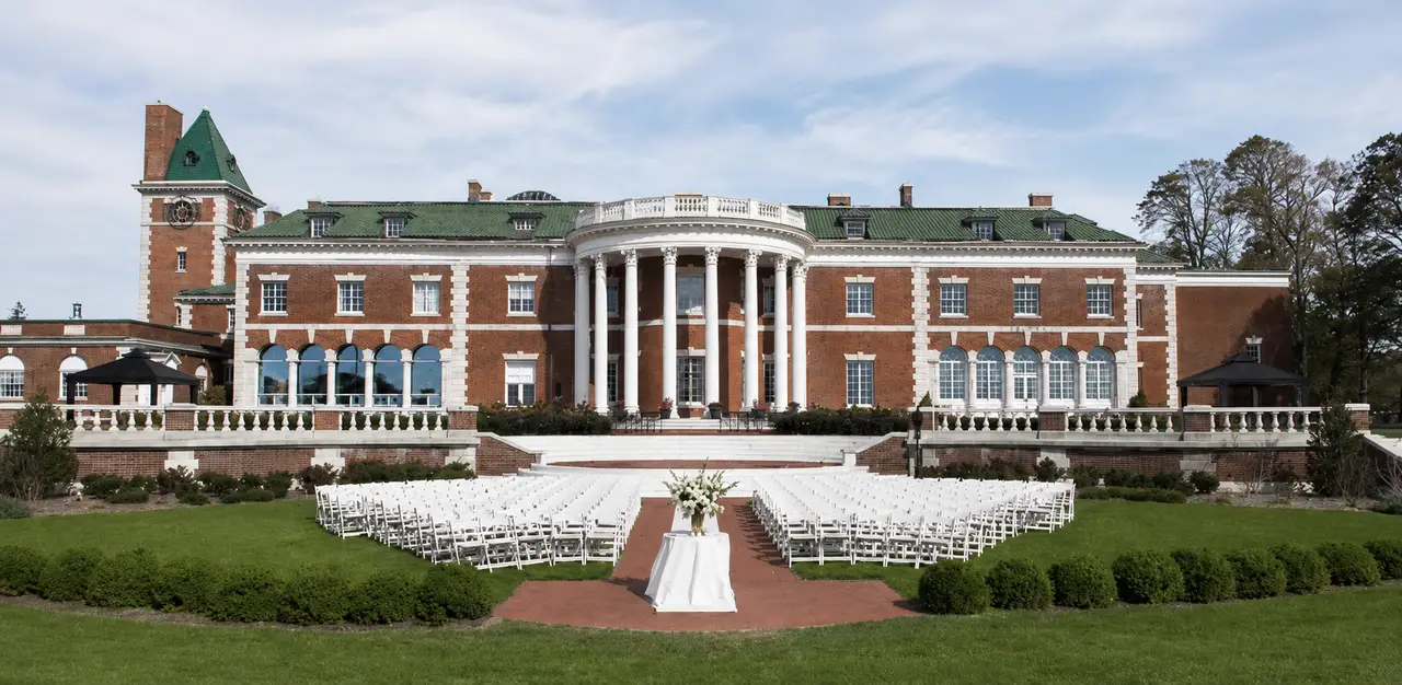 Bourne Mansion property garden ceremony