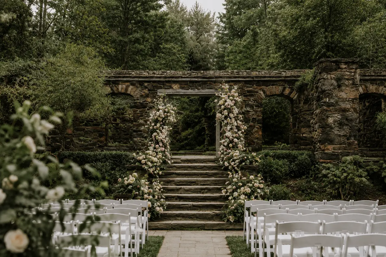 Parque Ridley Creek garden ceremony