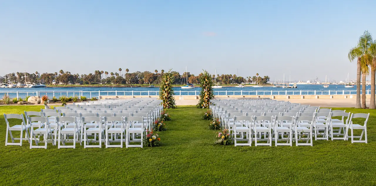 Coronado Community Center waterside garden ceremony
