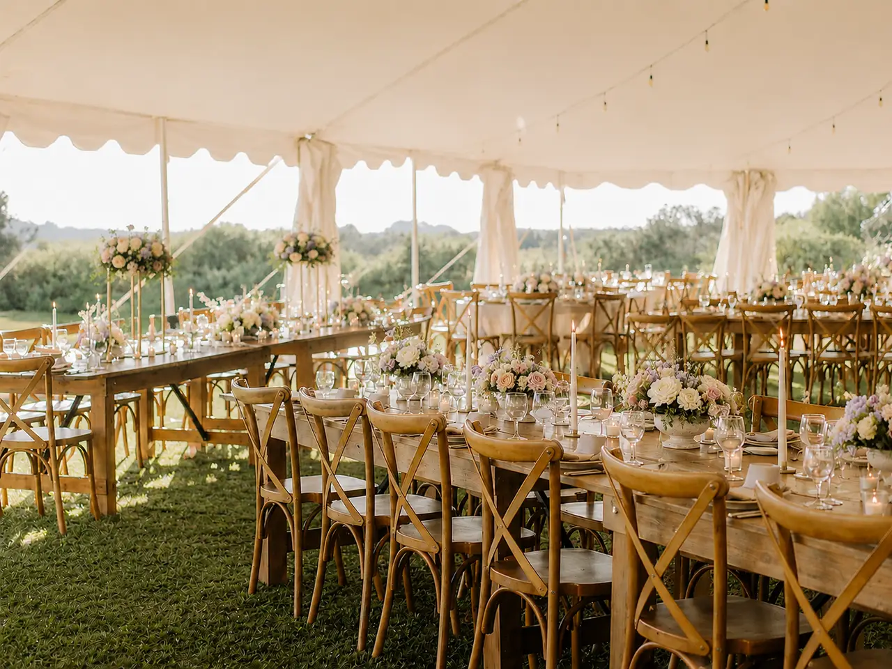 Ethereal Gardens by Trademark Venues tented reception