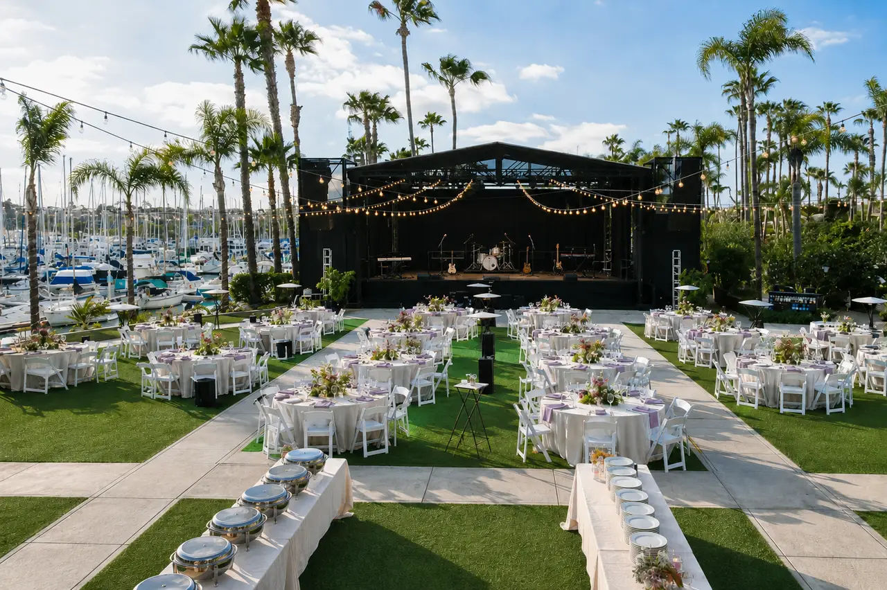 Humphreys Half Moon Inn reception and band stage