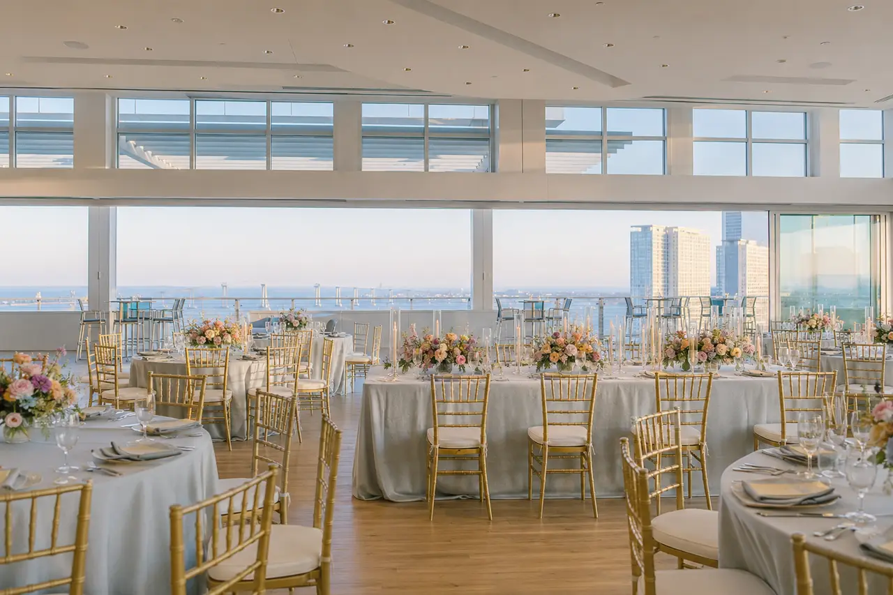 The Ultimate Skybox highrise wedding reception