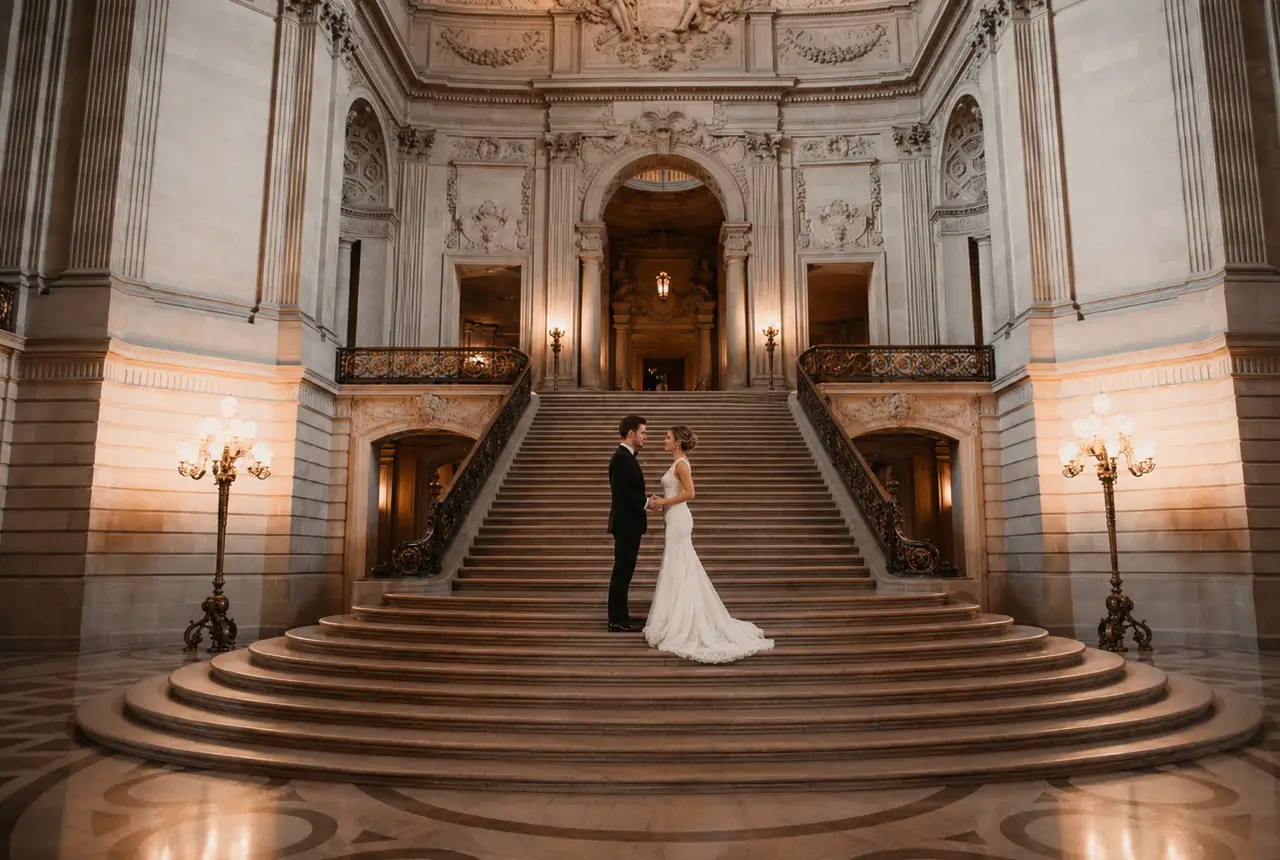 San Francisco City Hall grand staircase