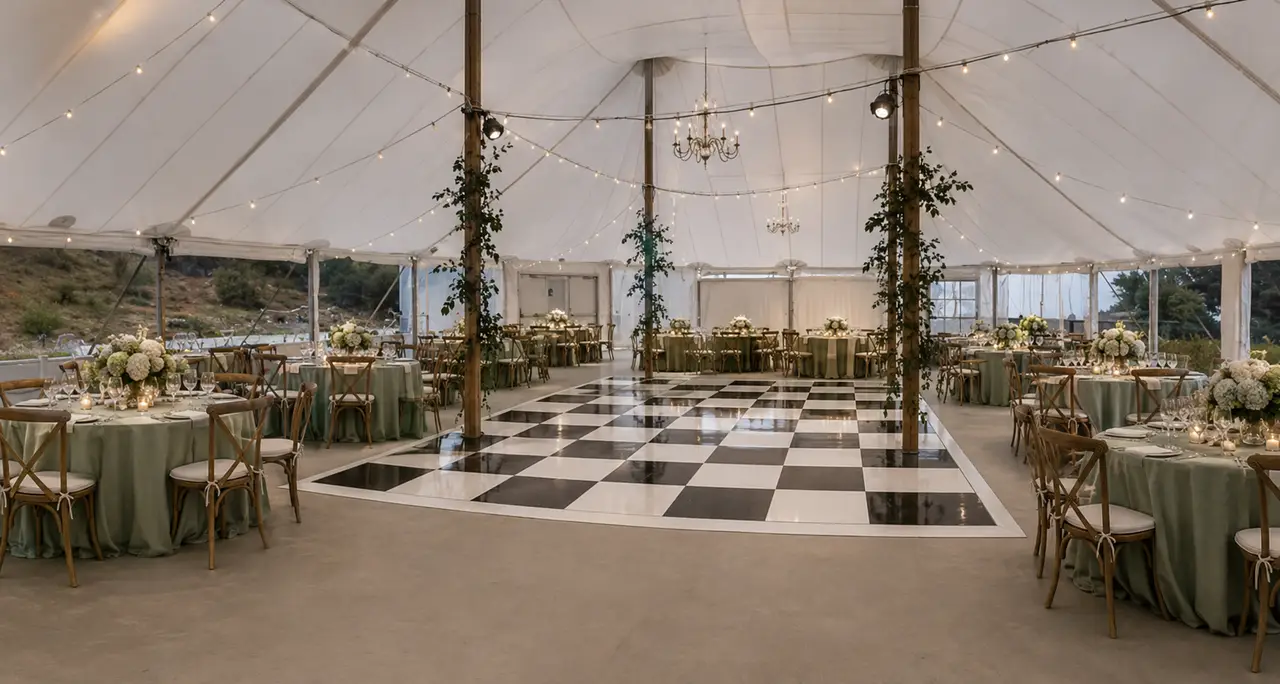 Nella Terra Cellars tented reception