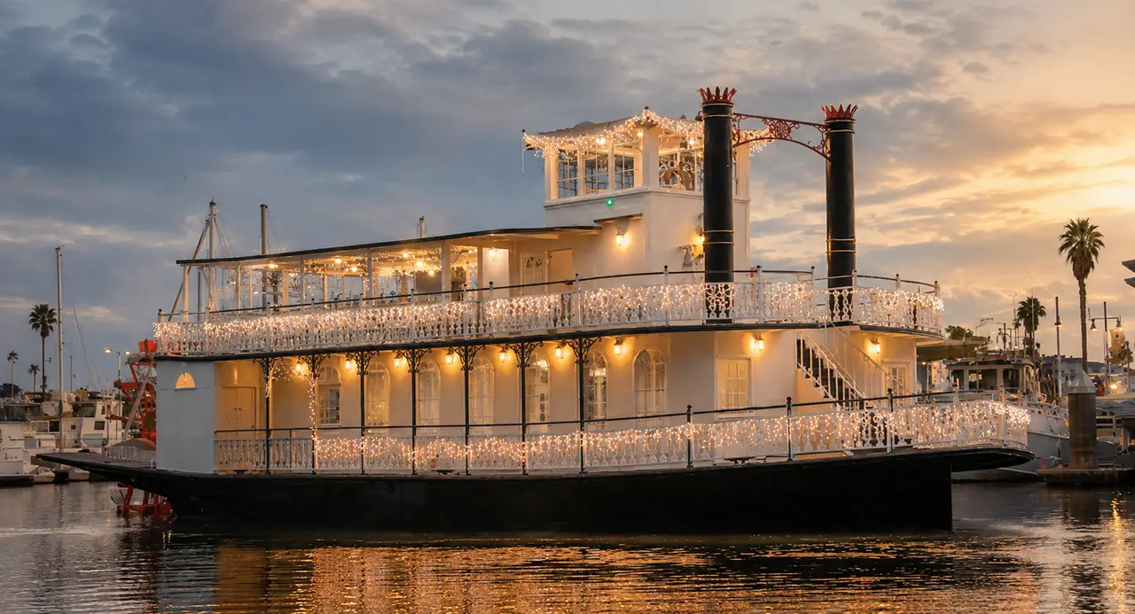 A&M Private Yacht Events sunset boat wedding