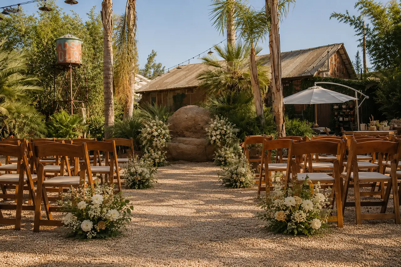 Caravan Outpost boho ceremony