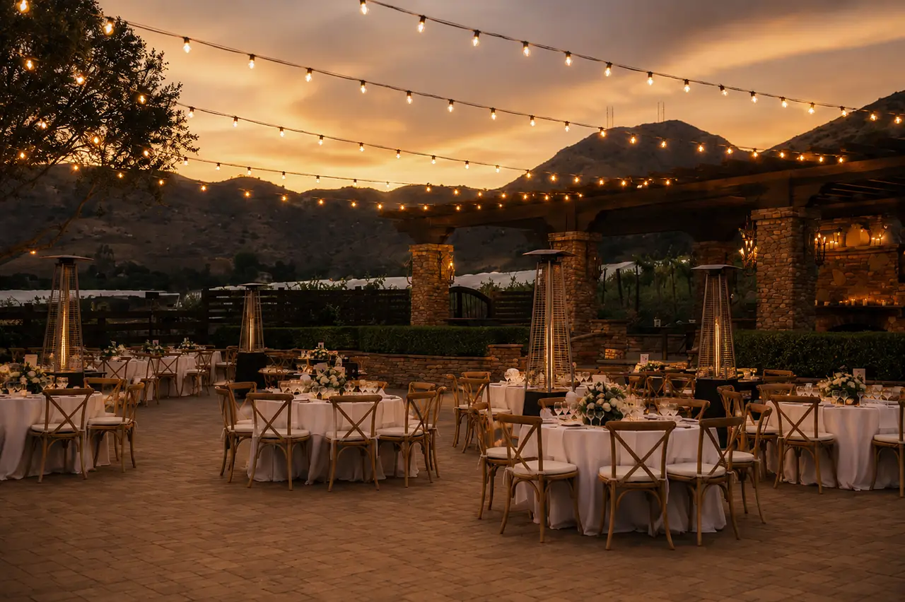 Casi Cielo Vineyards courtyard reception