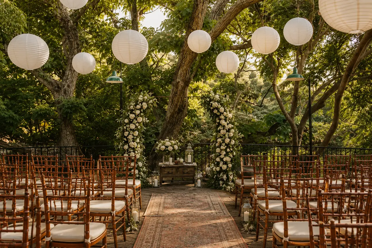 Circle Bar B Guest Ranch garden ceremony