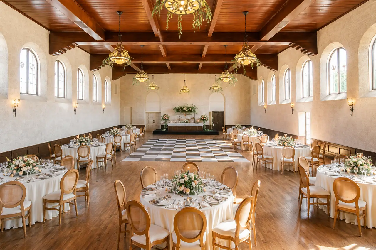 Hotel San Buena reception and dancefloor
