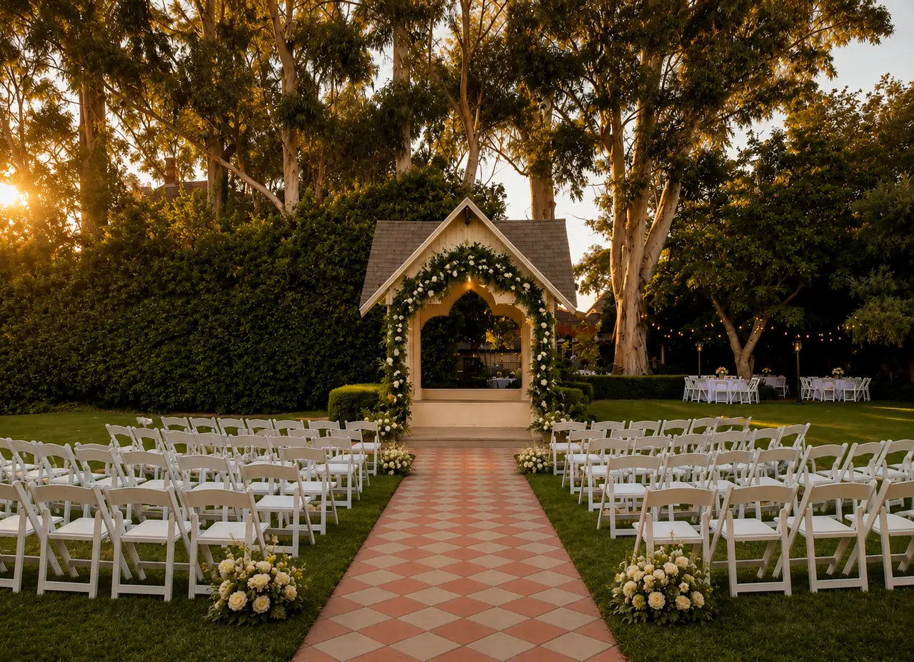 Kaleidoscope Inn garden ceremony