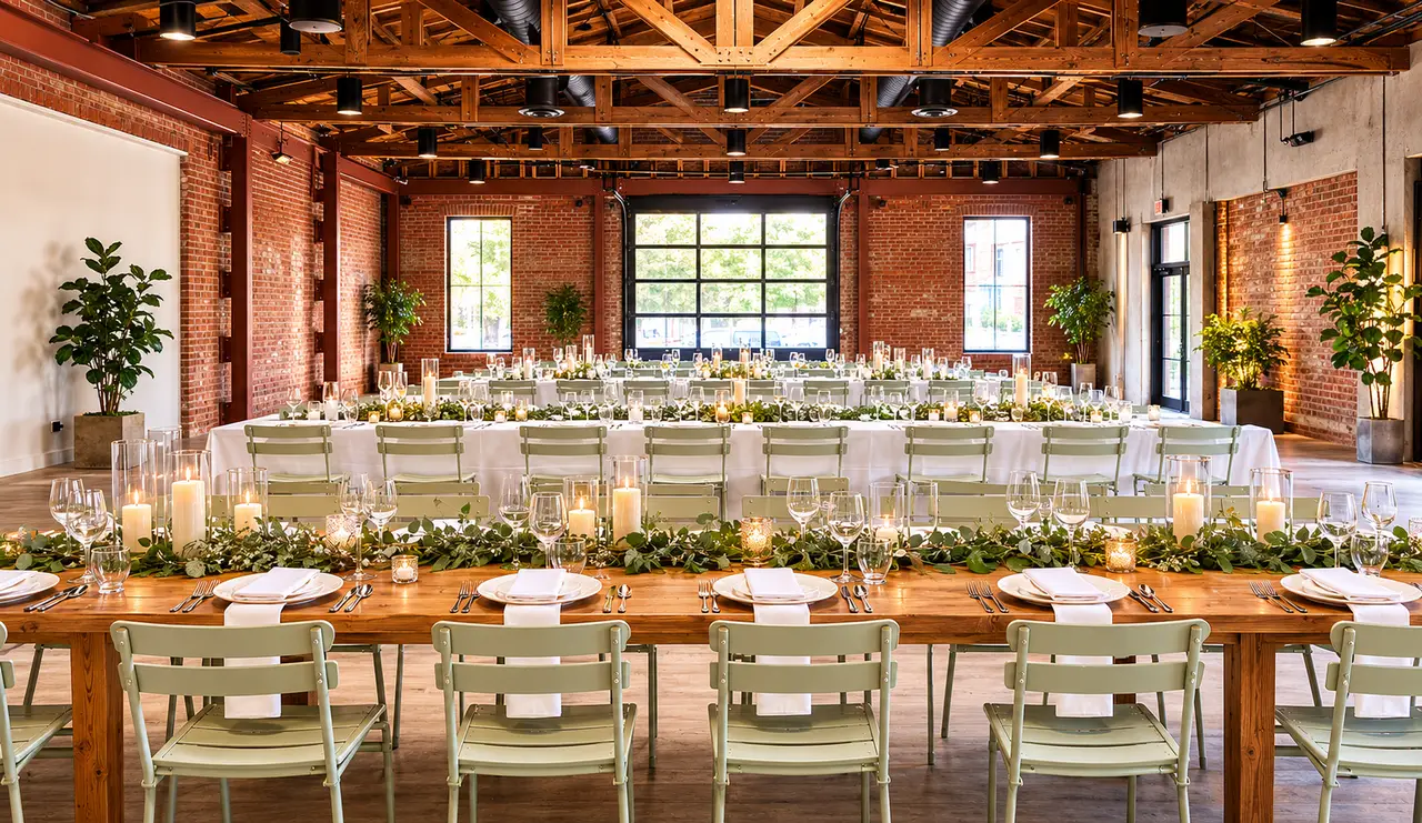 Palomino industrial wedding reception
