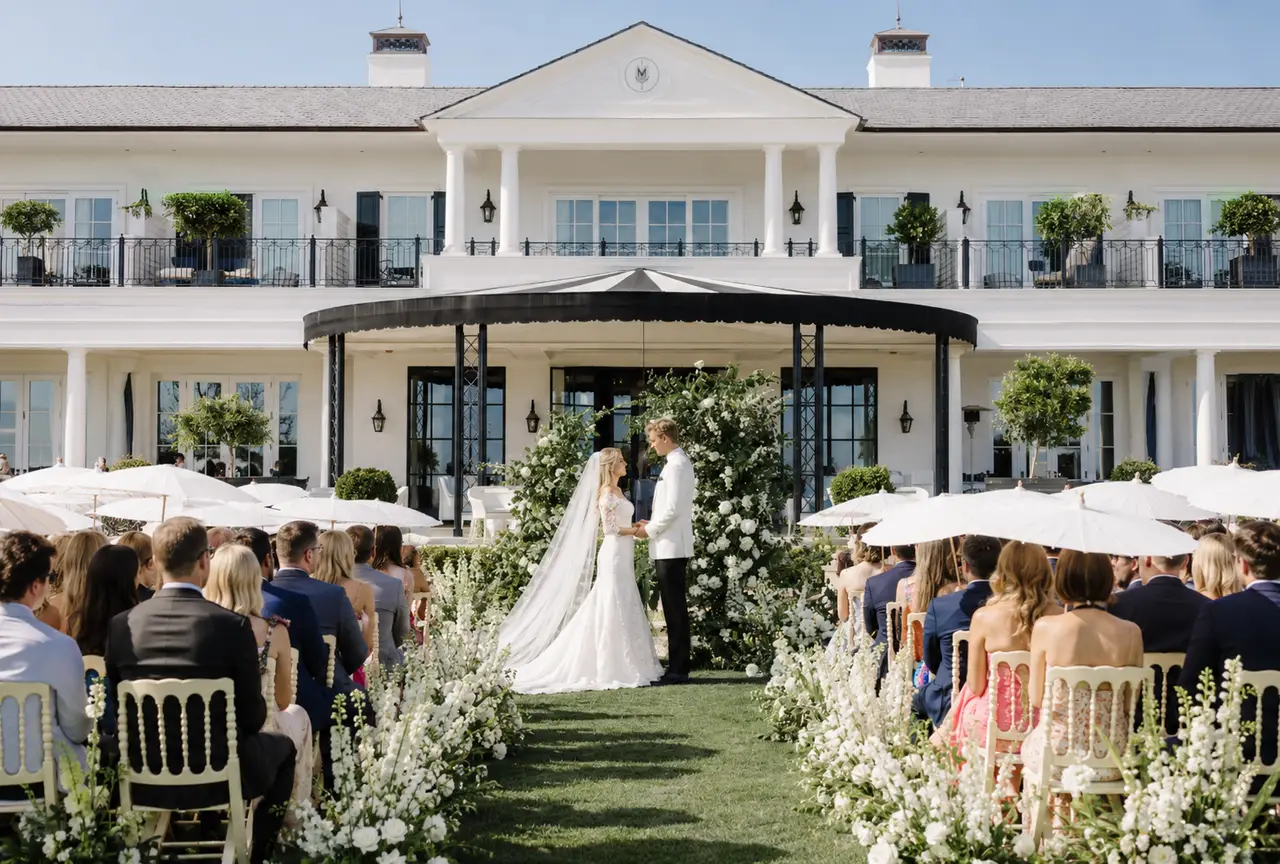 Rosewood Miramar Beach black tie garden ceremony