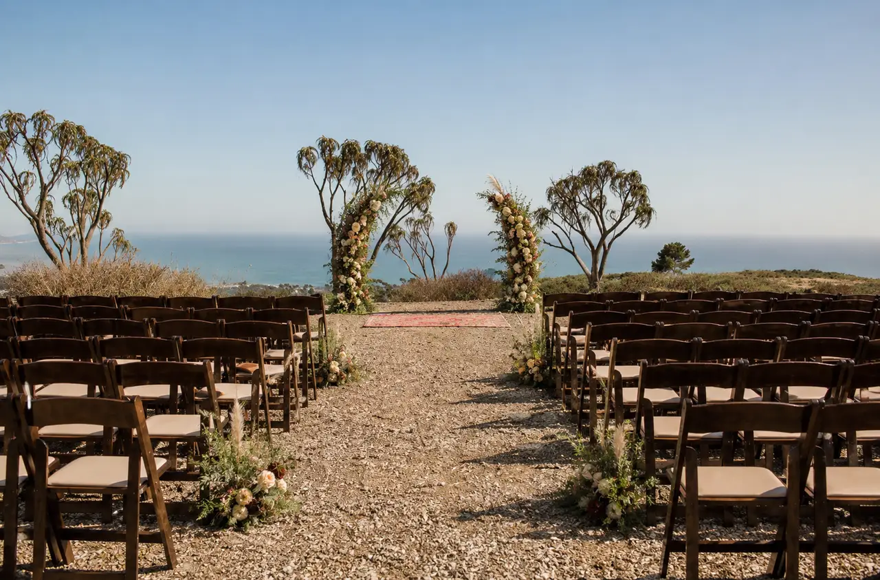 Ventura Botanical Gardens cliffside ceremony